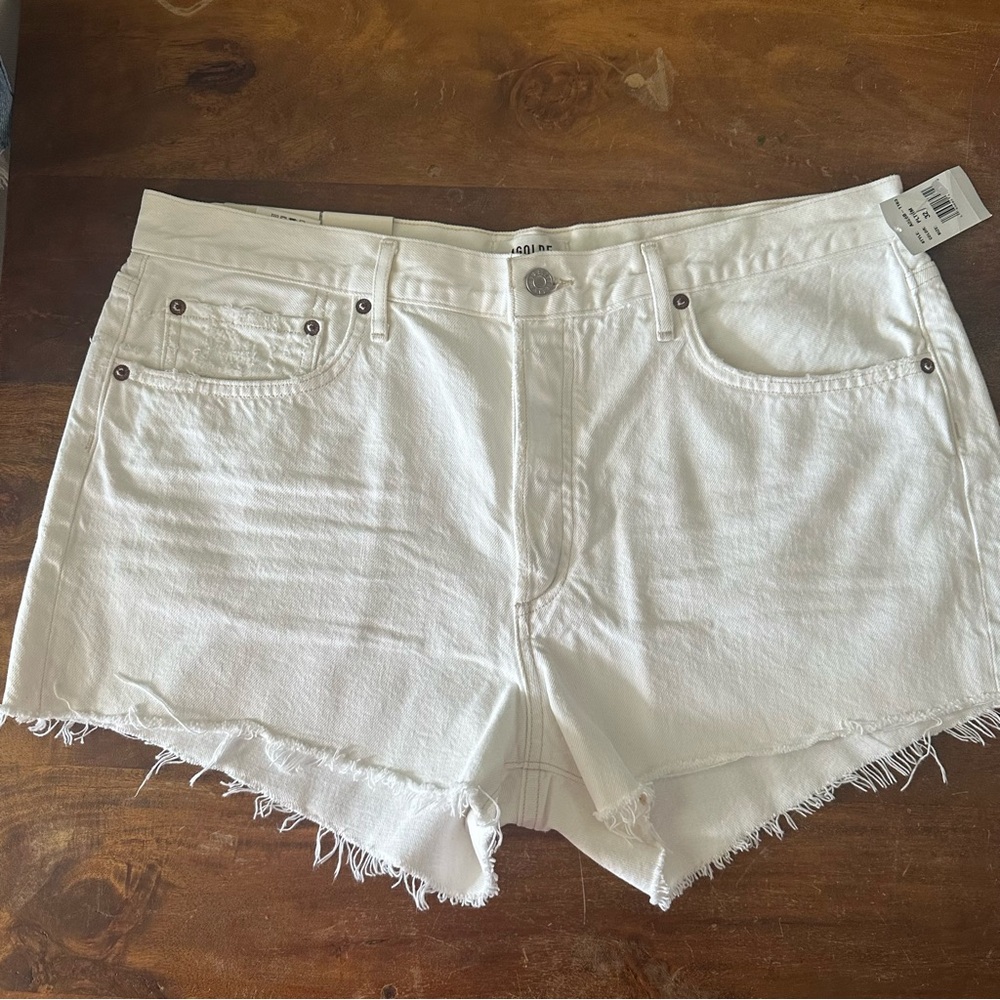 Agolde Parker‎ White Denim Women Shorts Ladies size 32